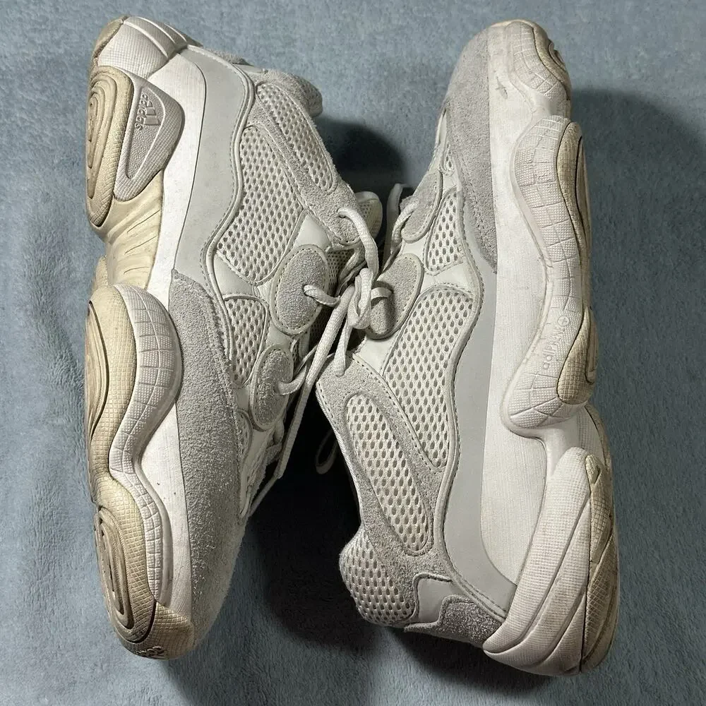 Adidas Yeezy 500 Stone Salt Mens 10.5 ID1600 Retro Puff Cloud Sneakers Kanye